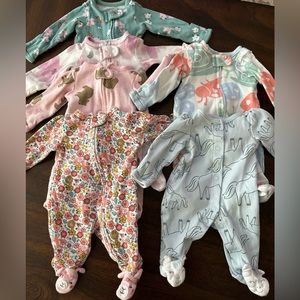 Preemie girls sleepers